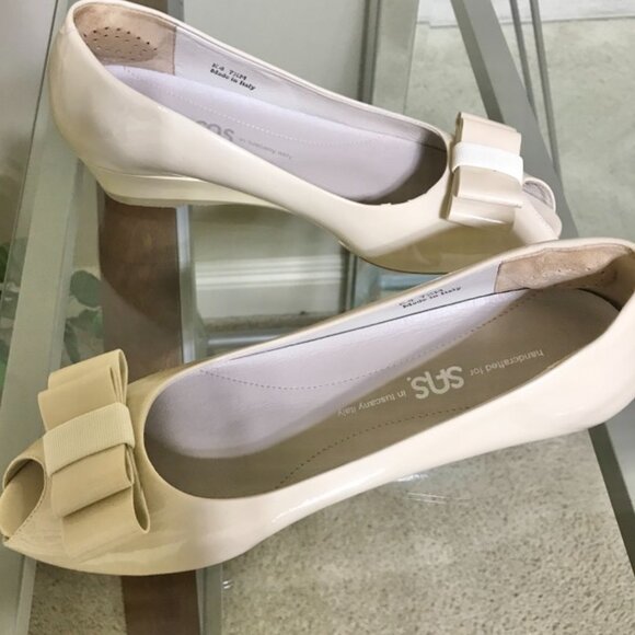 SAS Women’s AVA Peep Toe Wedge Pumps Size 7.5M - Picture 6 of 14